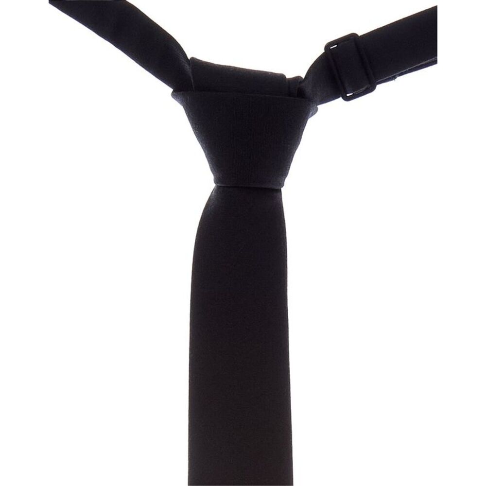 Valentino Black Silk Tie, Black